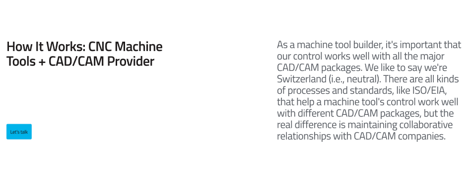 Website view - Split Section without Media